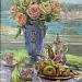 Натюрморт с виноградом и розами. х.м. 80х50см. 2019г.  23 500р.